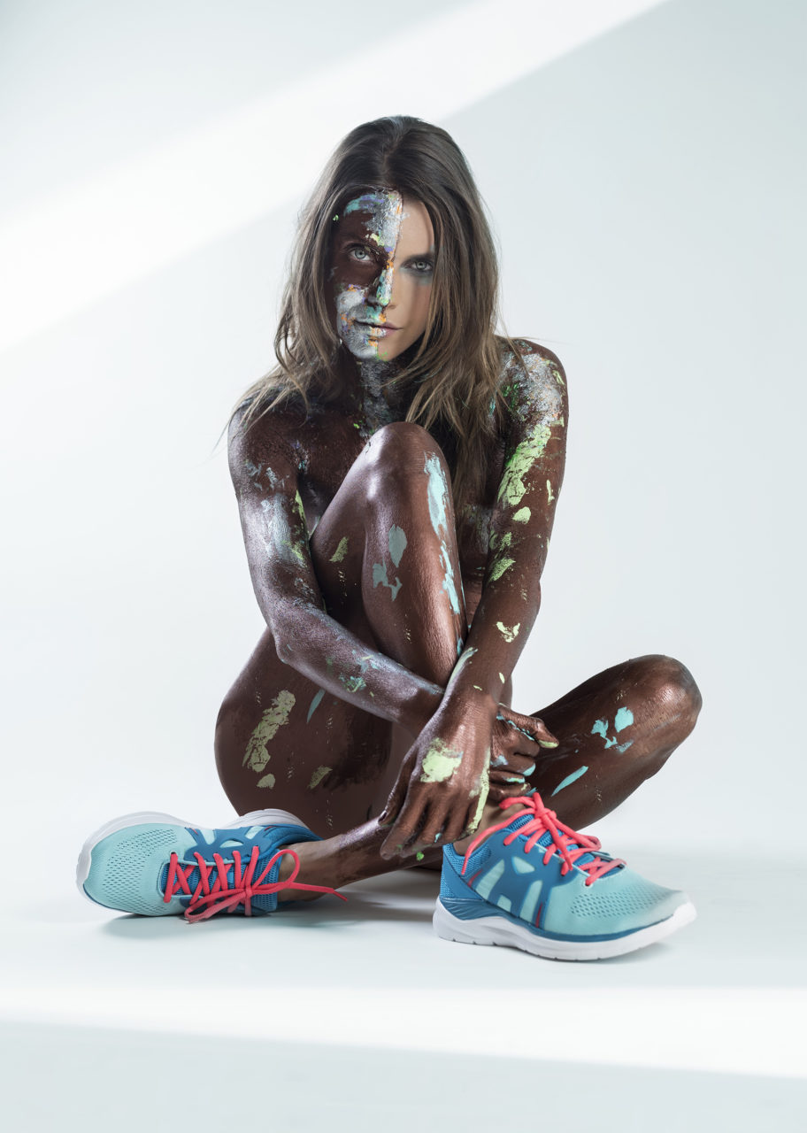 Marila sneakers Melissa Laskin fashion celebrity stylist fine art body painting